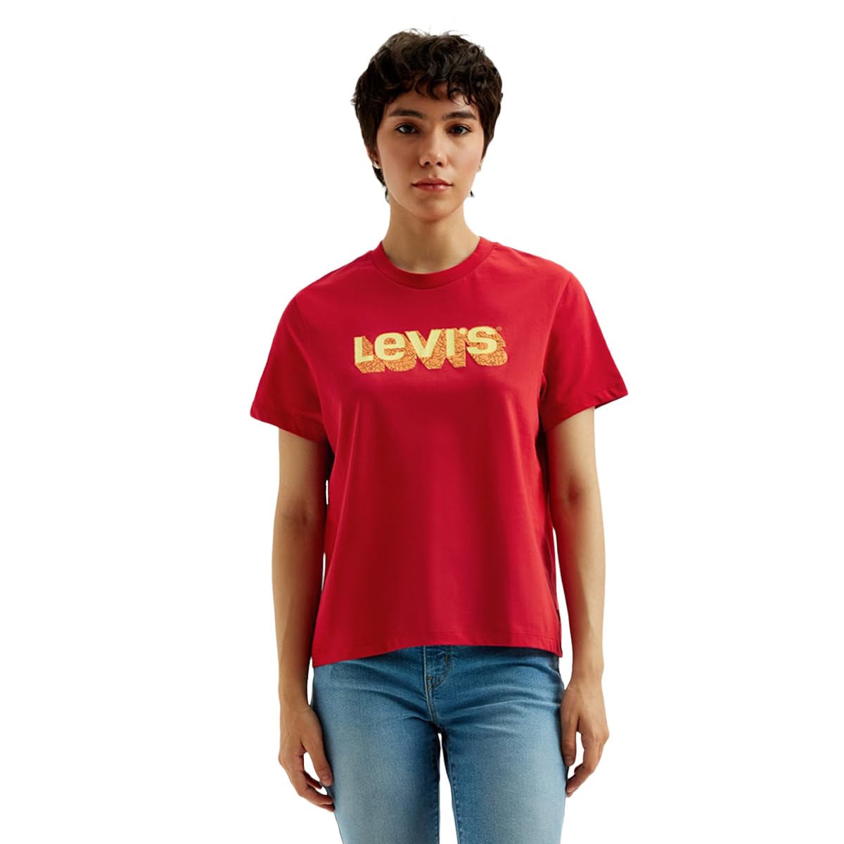 Levi's Women's Printed Regular Fit T-Shirt