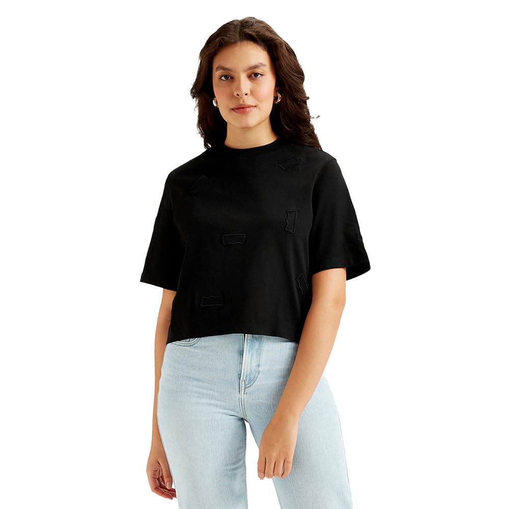 Levi's Women Cotton Classic Fit Brand Logo Crew Neck T-Shirt