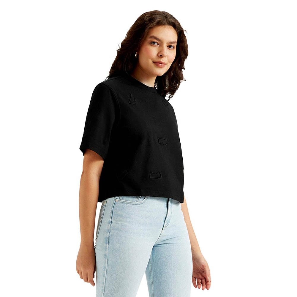Levi's Women Cotton Classic Fit Brand Logo Crew Neck T-Shirt
